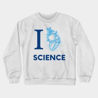 I Love Heart Science Heart Crewneck Sweatshirt